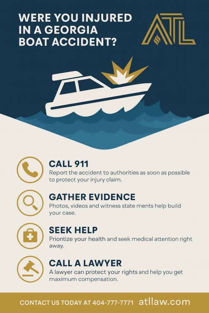 This infographic shows that Were Injured in A Georgia Boat Accident ? 